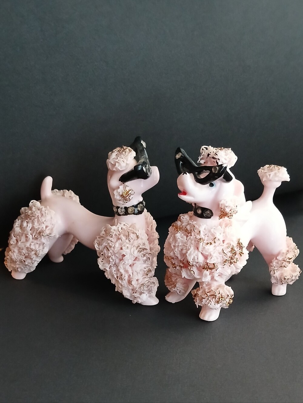 Vintage 1950's Pink Spaghetti Poodles W/Cat-eye Glasses
